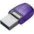 Clé USB-C & USB-A Kingston DataTraveler microDuo 3C G3 128 Go - Violet - USB 3.2