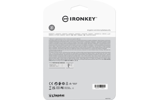 Clé USB Kingston IronKey Locker+ 50 64 Go - Argent - USB 3.2