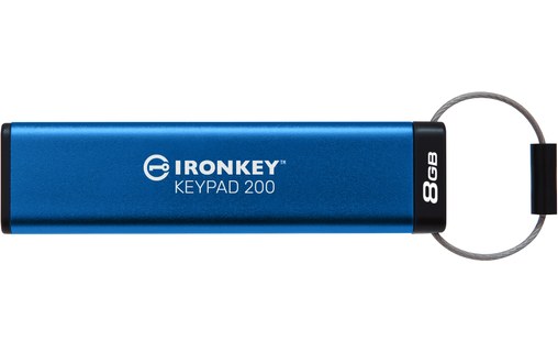 Clé USB Kingston IronKey Keypad 200 8 Go - Bleu - USB 3.2