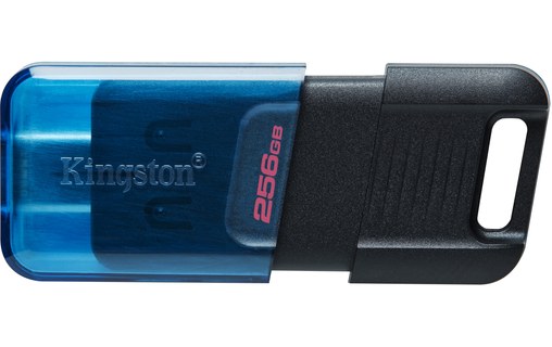 Clé USB-C Kingston DataTraveler 80 M 256 Go - Bleu, Noir - USB 3.2