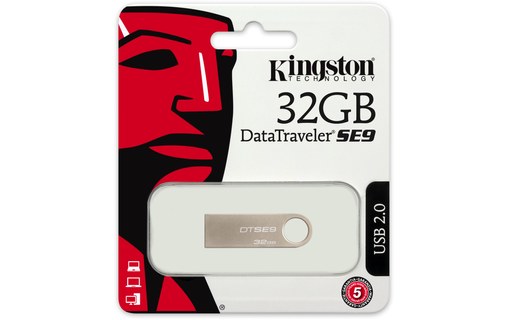 Clé USB Kingston DataTraveler SE9 32 Go - Beige - USB 2.0