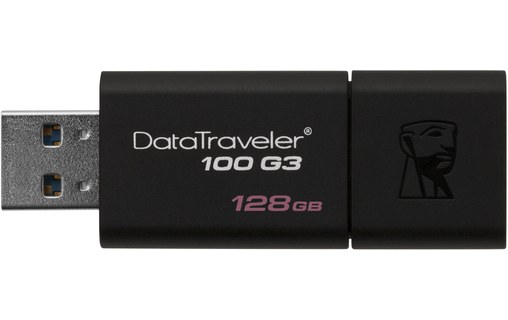 Clé USB Kingston DataTraveler 100 G3 128 Go - Noir - USB 3.2
