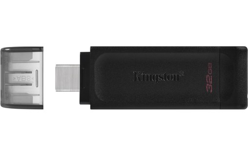 Clé USB-C Kingston DataTraveler 70 32 Go - Noir - USB 3.2