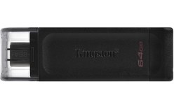 Clé USB-C Kingston DataTraveler 70 64 Go - Noir - USB 3.2