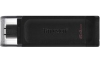 Clé USB-C Kingston DataTraveler 70 64 Go - Noir - USB 3.2