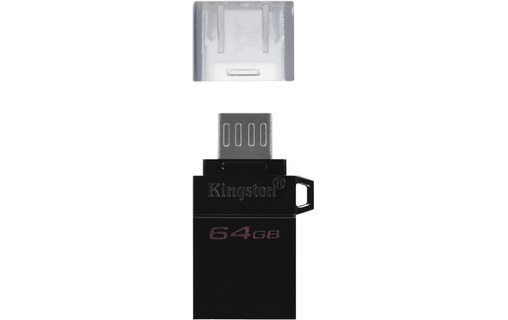 Clé USB Kingston DataTraveler microDuo 3 Gen2 64 Go - Noir - USB 3.2