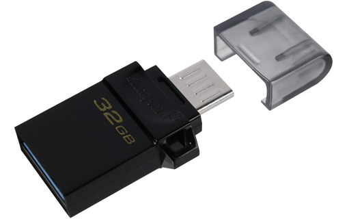 Clé USB Kingston DataTraveler microDuo 3 Gen2 32 Go - Noir - USB 3.2