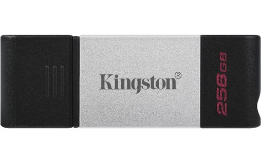 Clé USB-C Kingston DataTraveler 80 256 Go - Argent, Noir - USB 3.2