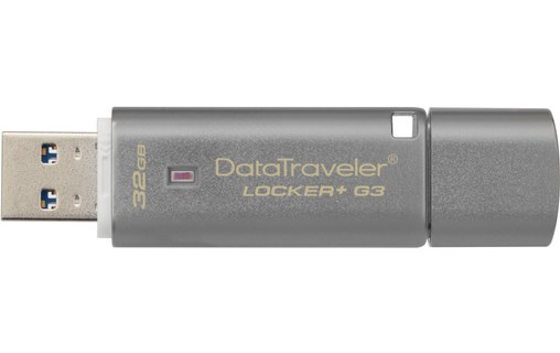 Clé USB Kingston DataTraveler Locker+ G3 32 Go - Argent - USB 3.2