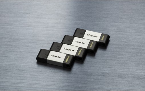 Clé USB-C Kingston DataTraveler 80 256 Go - Argent, Noir - USB 3.2