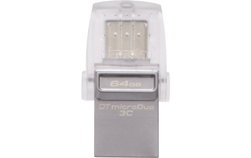 Clé USB-C et USB-A Kingston DataTraveler microDuo 3C 64 Go - Noir - USB 3.2
