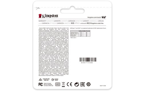 Clé USB-C Kingston DataTraveler 70 128 Go - Noir - USB 3.2