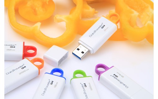 Clé USB Kingston DataTraveler G4 16 Go - Blanc, Bleu - USB 3.2