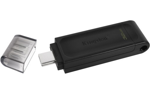 Clé USB-C Kingston DataTraveler 70 32 Go - Noir - USB 3.2