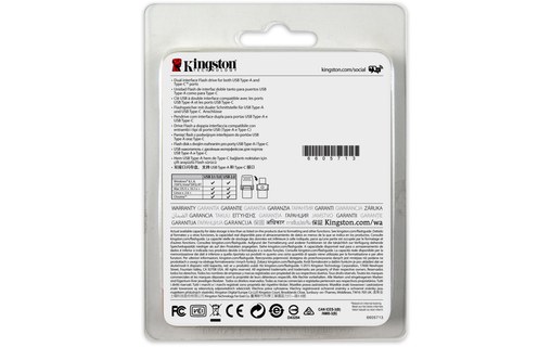 Clé USB-C et USB-A Kingston DataTraveler microDuo 3C 32 Go - Argent - USB 3.2