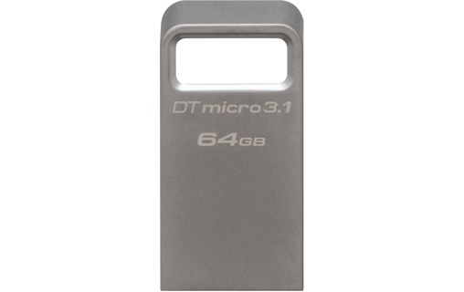 Clé USB Kingston DataTraveler Micro 64 Go - Métal - USB 3.2