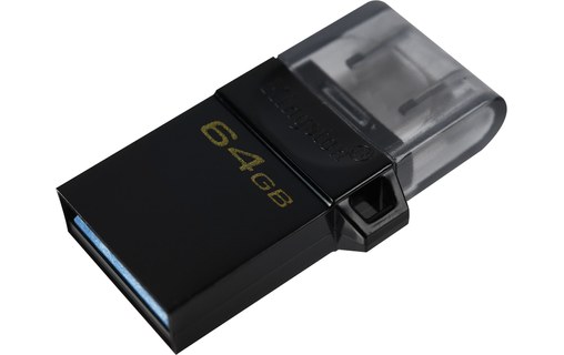 Clé USB Kingston DataTraveler microDuo 3 Gen2 64 Go - Noir - USB 3.2