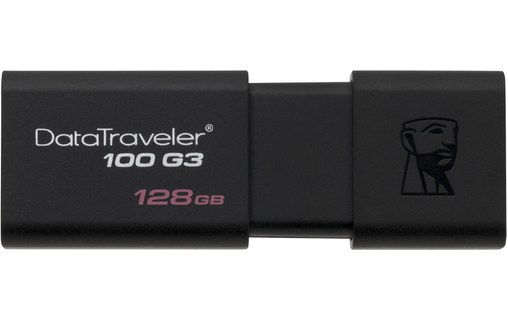 Clé USB Kingston DataTraveler 100 G3 128 Go - Noir - USB 3.2