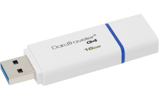Clé USB Kingston DataTraveler G4 16 Go - Blanc, Bleu - USB 3.2
