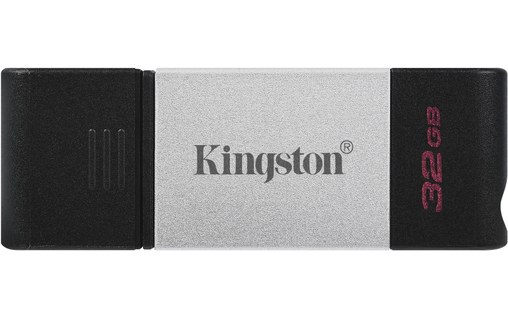 Clé USB-C Kingston DataTraveler 80 32 Go - Argent, Noir - USB 3.2