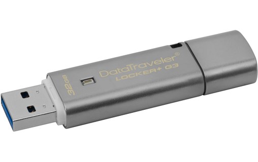 Clé USB Kingston DataTraveler Locker+ G3 32 Go - Argent - USB 3.2