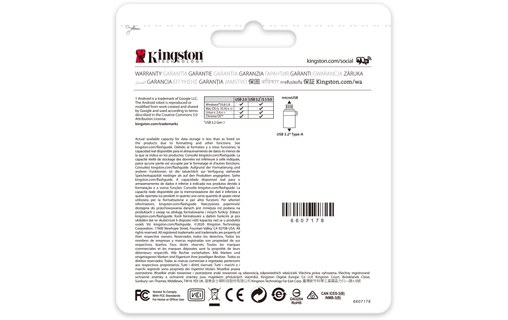 Clé USB Kingston DataTraveler microDuo 3 Gen2 64 Go - Noir - USB 3.2