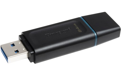 Clé USB Kingston DataTraveler Exodia 64 Go - Noir, Turquoise - USB 3.2