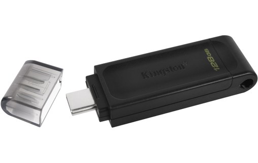 Clé USB-C Kingston DataTraveler 70 128 Go - Noir - USB 3.2