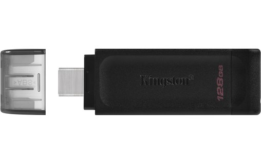 Clé USB-C Kingston DataTraveler 70 128 Go - Noir - USB 3.2