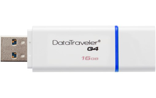 Clé USB Kingston DataTraveler G4 16 Go - Blanc, Bleu - USB 3.2