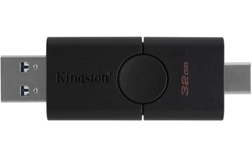 Clé USB-C et USB-A Kingston DataTraveler Duo 32 Go - Noir - USB 3.2