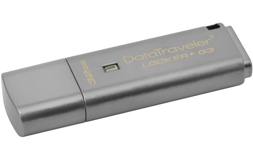 Clé USB Kingston DataTraveler Locker+ G3 32 Go - Argent - USB 3.2