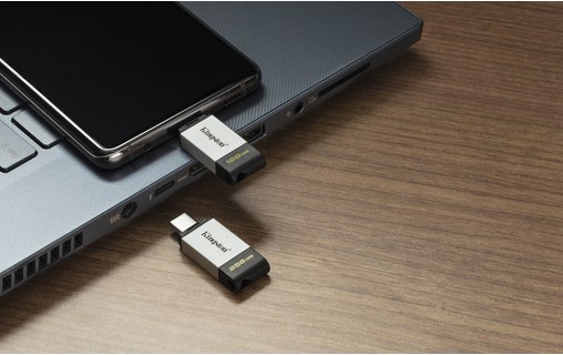 Clé USB-C Kingston DataTraveler 80 256 Go - Argent, Noir - USB 3.2