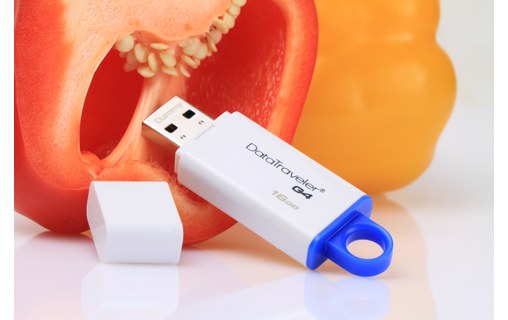 Clé USB Kingston DataTraveler G4 16 Go - Blanc, Bleu - USB 3.2