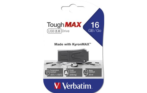 Clé USB Verbatim ToughMAX 16 Go - Noir - USB 2.0