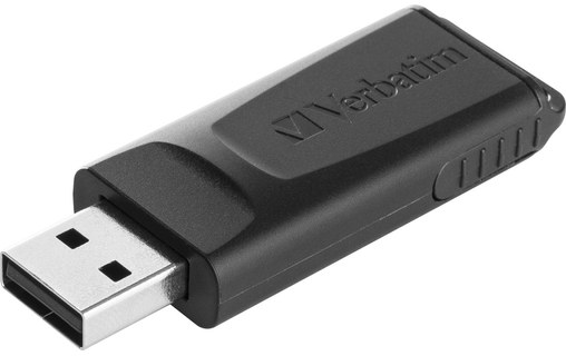 Clé USB Verbatim Slider 128 Go - Noir - USB 2.0