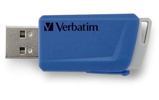 Lot de 3 Clé USB Verbatim Store 'n' Click 16 Go - Bleu, Rouge, Jaune - USB 3.2