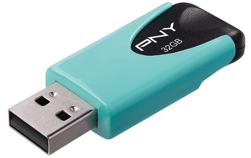 Clé USB PNY Attaché 4 32 Go - Turquoise - USB 2.0