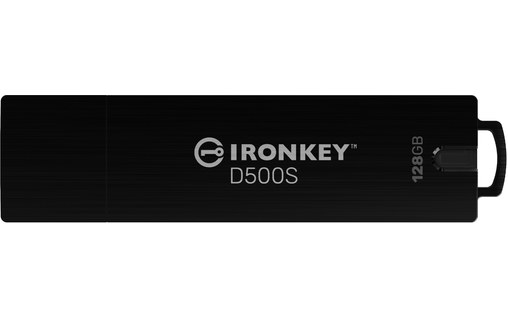 Clé USB Kingston IronKey D500S 128 Go - Noir - USB 3.2