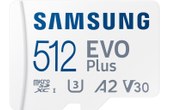 Carte microSDXC Samsung EVO Plus (2024) 512 Go avec adaptateur SD, UHS-I, V30