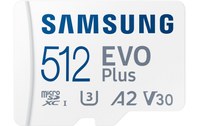 Carte microSDXC Samsung EVO Plus (2024) 512 Go avec adaptateur SD, UHS-I, V30