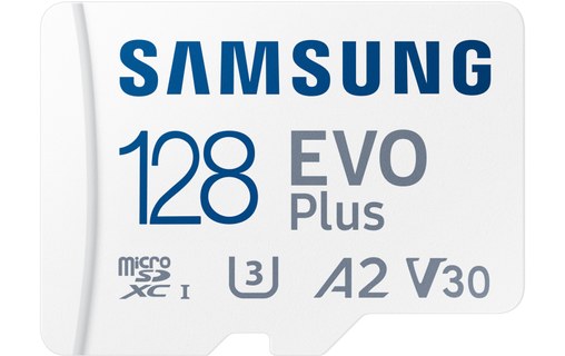Carte microSDXC Samsung EVO Plus (2024) 128 Go avec adaptateur SD, UHS-I, V30