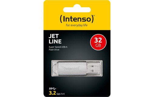 Clé USB Intenso Jet Line 64 Go - Argent - USB 3.2