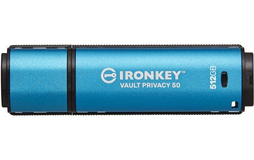 Clé USB Kingston IronKey Vault Privacy 50 512 Go - Bleu, Noir - USB 3.2