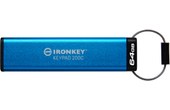 Clé USB-C Kingston IronKey Keypad 200C 64 Go - Bleu - USB 3.2