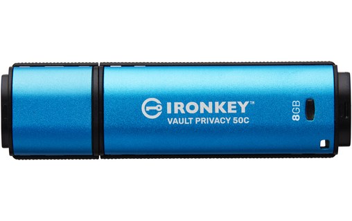 Clé USB-C Kingston IronKey Vault Privacy 50C 8 Go - Bleu, Noir - USB 3.2