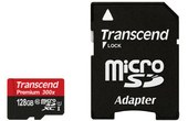 Carte microSDXC Transcend TS128GUSDU1 128 Go avec adaptateur SD, MLC