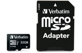 Carte microSDHC Verbatim Pro U3 32 Go avec adaptateur SD, UHS-I, V30