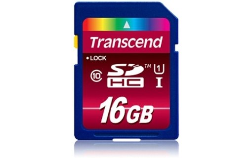 Carte SDHC Transcend TS16GSDHC10U1 16 Go, MLC