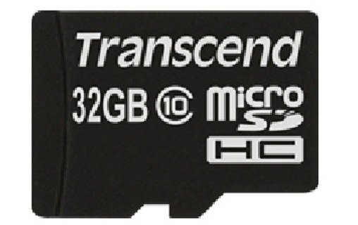 Carte microSDHC Transcend USDC10 32 Go avec adaptateur SD, NAND